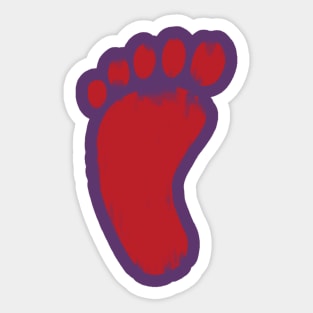 Distressed Foot Tribe Sticker